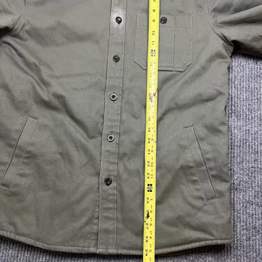 Line of Trade Mens Insulated Shirt Jacket Barn Chore Green Twill Workwear Medium